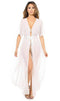 White Sheer Mesh Maxi Duster (Plus Sizes Available)